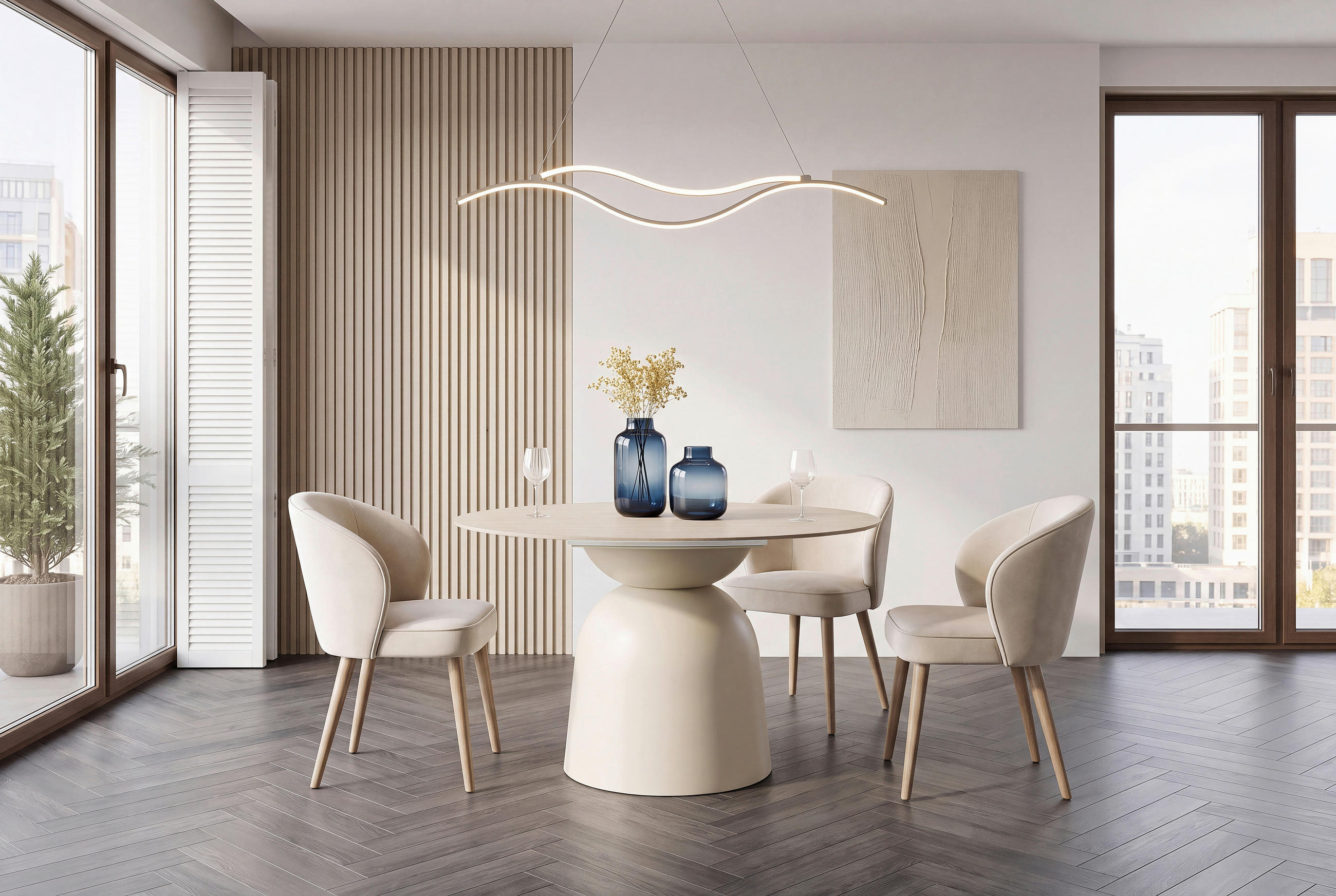 Livetastic Esstisch Beige 120x75x120 cm