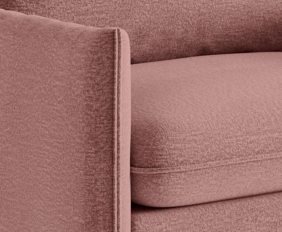 SEDACIA ZOSTAVA, textil, staroružová - čierna/staroružová, Design, textil (215/85/92cm) - Livetastic