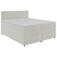 BOXSPRINGBETT 160/200 cm in Creme - Creme/Schwarz, KONVENTIONELL, Kunststoff/Textil (160/200cm) - Carryhome
