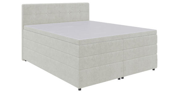 BOXSPRINGBETT 160/200 cm in Creme - Creme/Schwarz, KONVENTIONELL, Kunststoff/Textil (160/200cm) - Carryhome