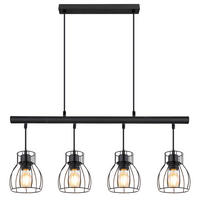 LED-HÄNGELEUCHTE 77/14/120 cm    - Schwarz, Trend, Kunststoff/Metall (77/14/120cm) - Globo