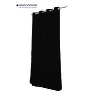LÄRMSCHUTZVORHANG black-out (lichtundurchlässig) 145/250 cm   - Schwarz, Basics, Textil (145/250cm)