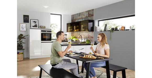 EINBAUKÜCHE - Weiß, Design, Glas/Holzwerkstoff - Dieter Knoll