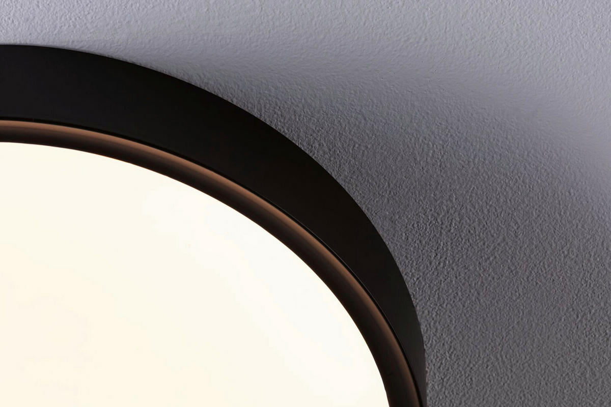 LED-DECKENLEUCHTE Tega 33,4/6,5 cm   - Schwarz, Basics, Kunststoff (33,4/6,5cm) - Paulmann