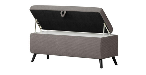 BETTBANK 145/45/50 cm - Schwarz/Grau, Trend, Holz/Holzwerkstoff (145/45/50cm) - Esposa