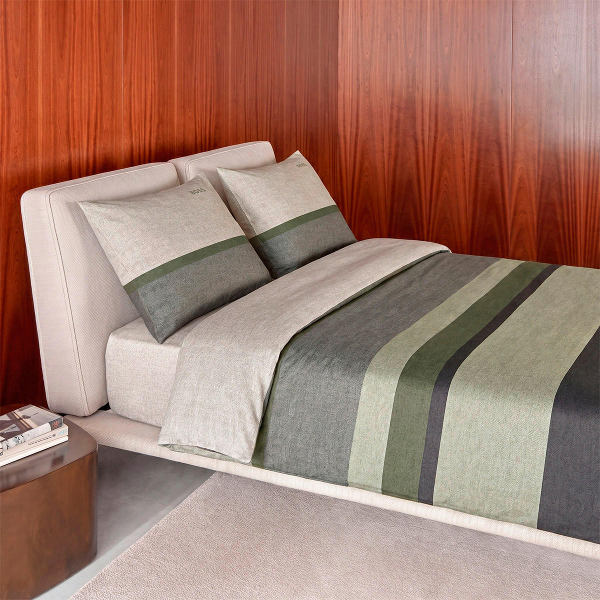 BETTWÄSCHESET 3-teilig Carlow 200/210 cm  - Waldgrün, Design, Textil (200/210cm) - Hugo Boss