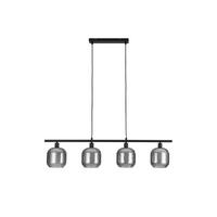 HÄNGELEUCHTE Asellus 100/15/150 cm   - Schwarz/Weiß, Basics, Glas/Metall (100/15/150cm) - Novel