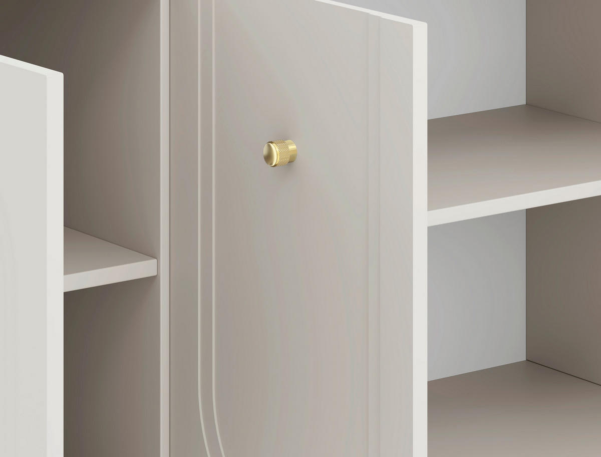 SIDEBOARD Majuro  in 154/82/39 cm  - Kaschmir/Goldfarben, LIFESTYLE, Holzwerkstoff/Metall (154/82/39cm) - MID.YOU