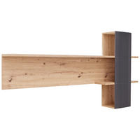 WANDBOARD in 180/96/25 cm Anthrazit, Eichefarben  - Eichefarben/Anthrazit, Design, Holzwerkstoff (180/96/25cm) - Livetastic