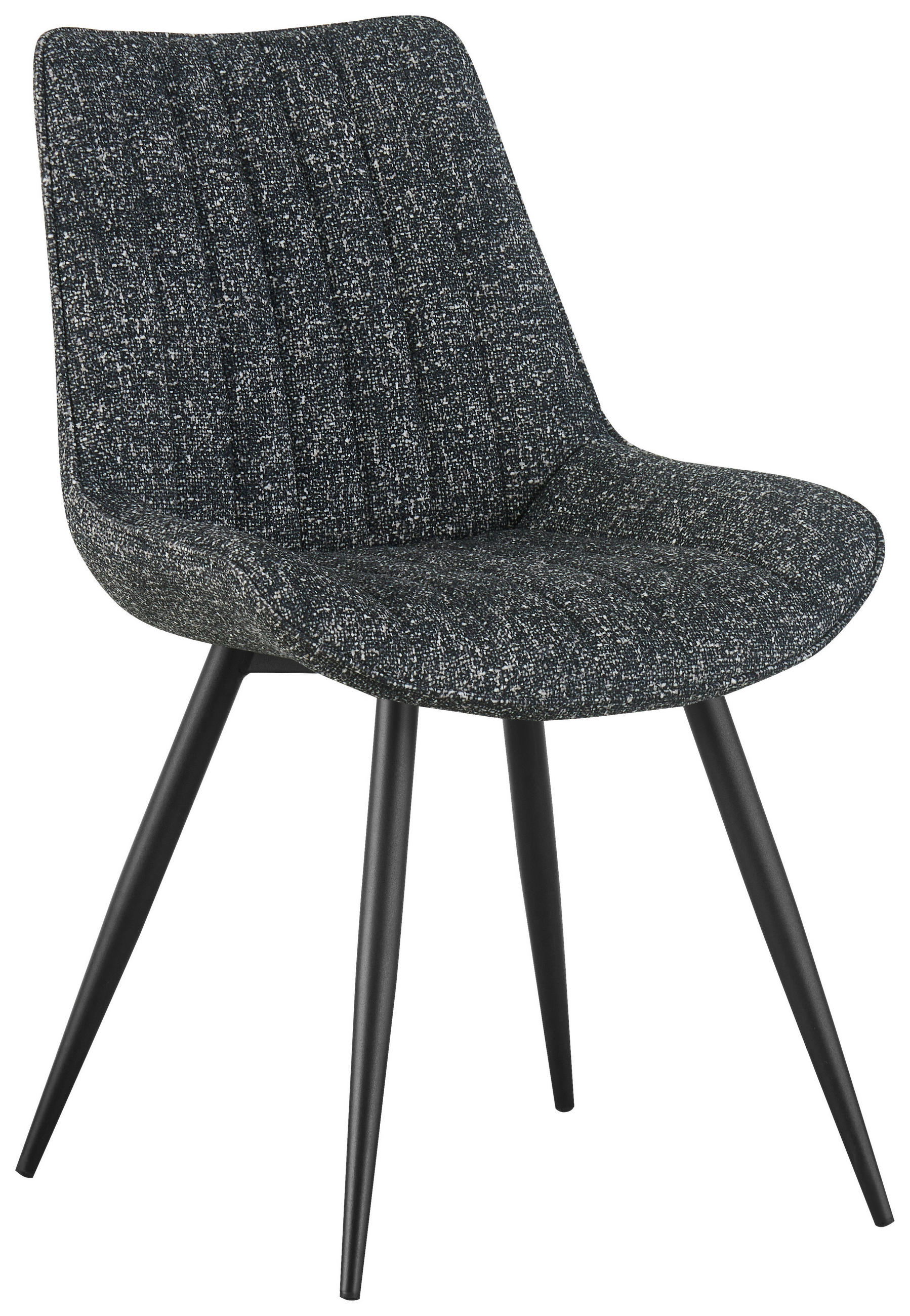 STUHL Leinenoptik Anthrazit Pappel Sperrholz  - Anthrazit/Schwarz, KONVENTIONELL, Holz/Textil (54/88/61,5cm) - MID.YOU