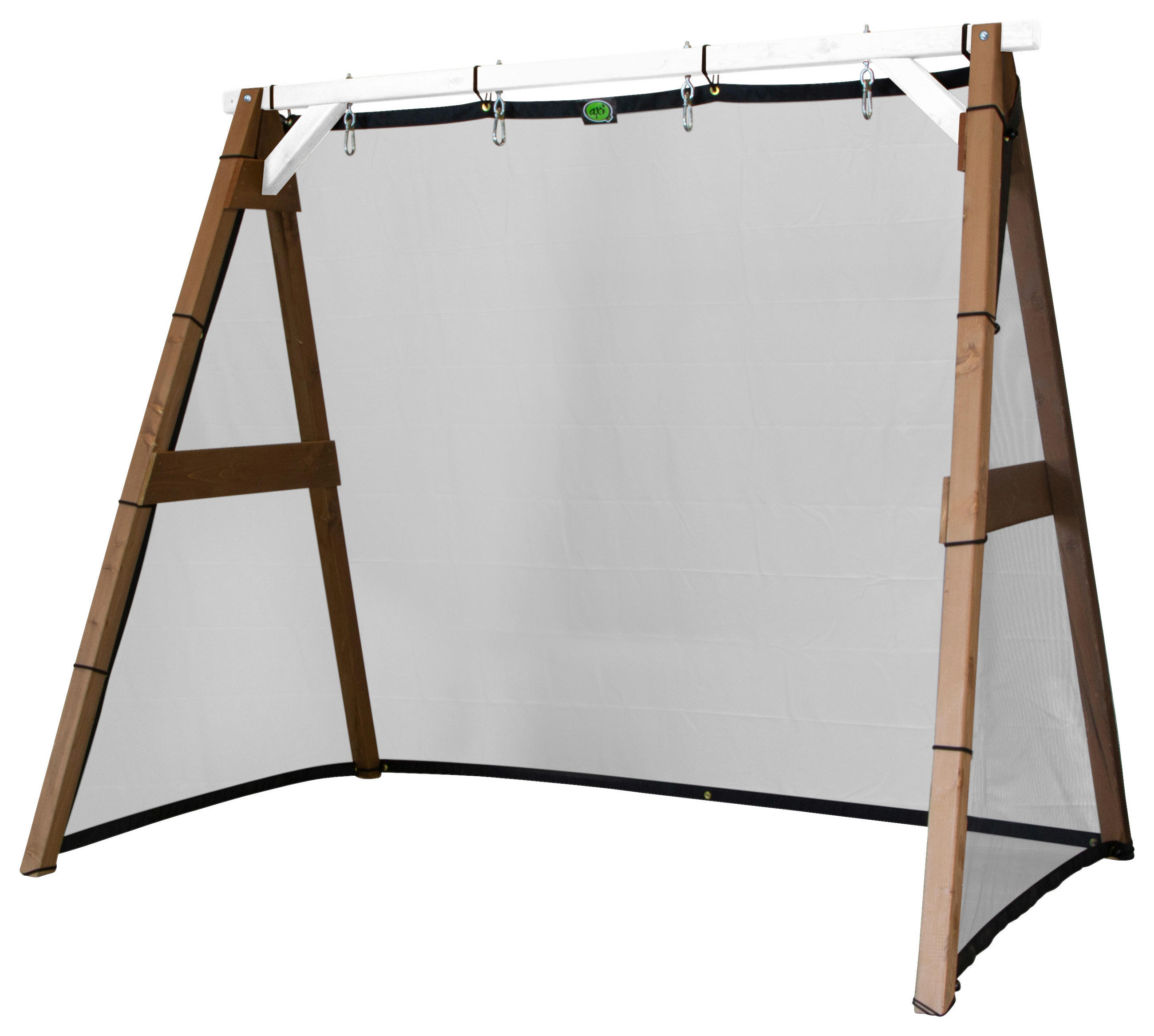 FUßBALLTOR  - Braun/Weiß, KONVENTIONELL, Holz (254/207/160cm) - Ambia Garden