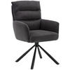 ARMLEHNSTUHL  Stoffauswahl, Sitzfläche 180° drehbar, automatische Rückholfunktion Cord  - Anthrazit/Schwarz, KONVENTIONELL, Textil/Metall (58/94/67cm) - Boxxx