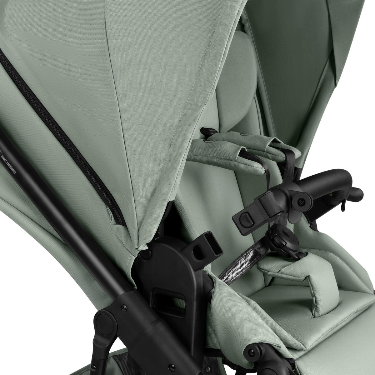 KINDERWAGENSET  Salsa 5 Air All in One Set  Pine  - Pastellgrün/Schwarz, Basics, Textil/Metall (63/118/95.5cm) - ABC Design