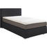 BOXSPRINGBETT in Schwarz, Hellbraun - Hellbraun/Alufarben, KONVENTIONELL, Kunststoff/Textil (140/200cm) - Esposa BOXSPRINGBETT in Schwarz, Hellbraun - Hellbraun/Alufarben, KONVENTIONELL, Kunststoff/Textil (140/200cm) - Esposa