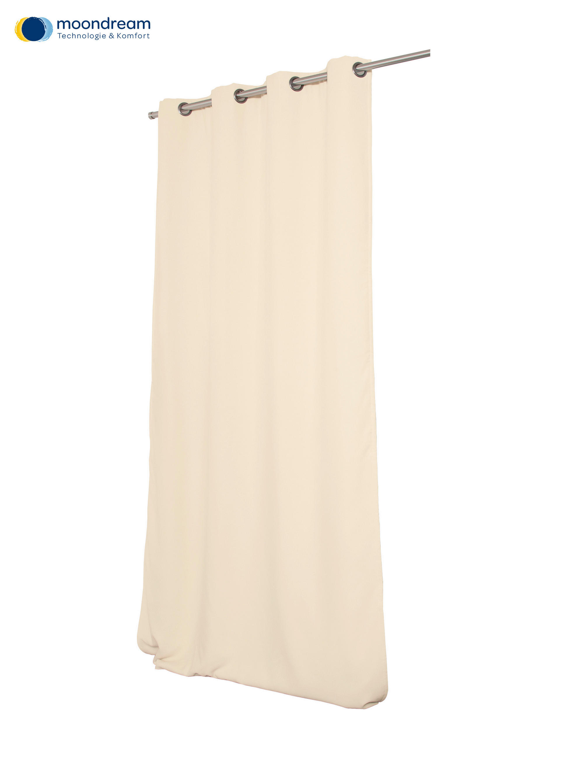 VERDUNKELUNGSVORHANG - Creme, Design, Textil (145/260cm)