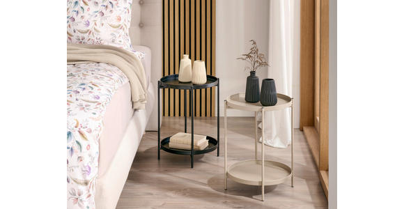 BEISTELLTISCH in Metall  - Schwarz, Basics, Metall (39,5/50cm) - Ambia Home