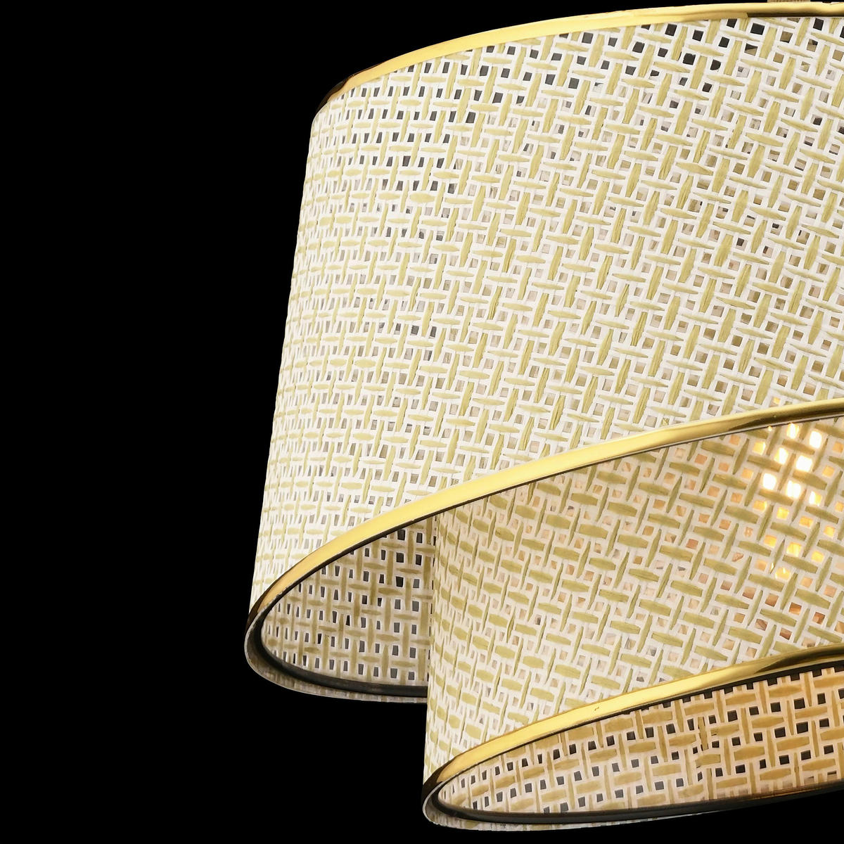 HÄNGELEUCHTE 32/65 cm   - Goldfarben/Creme, Design, Textil/Metall (32/65cm) - P & B