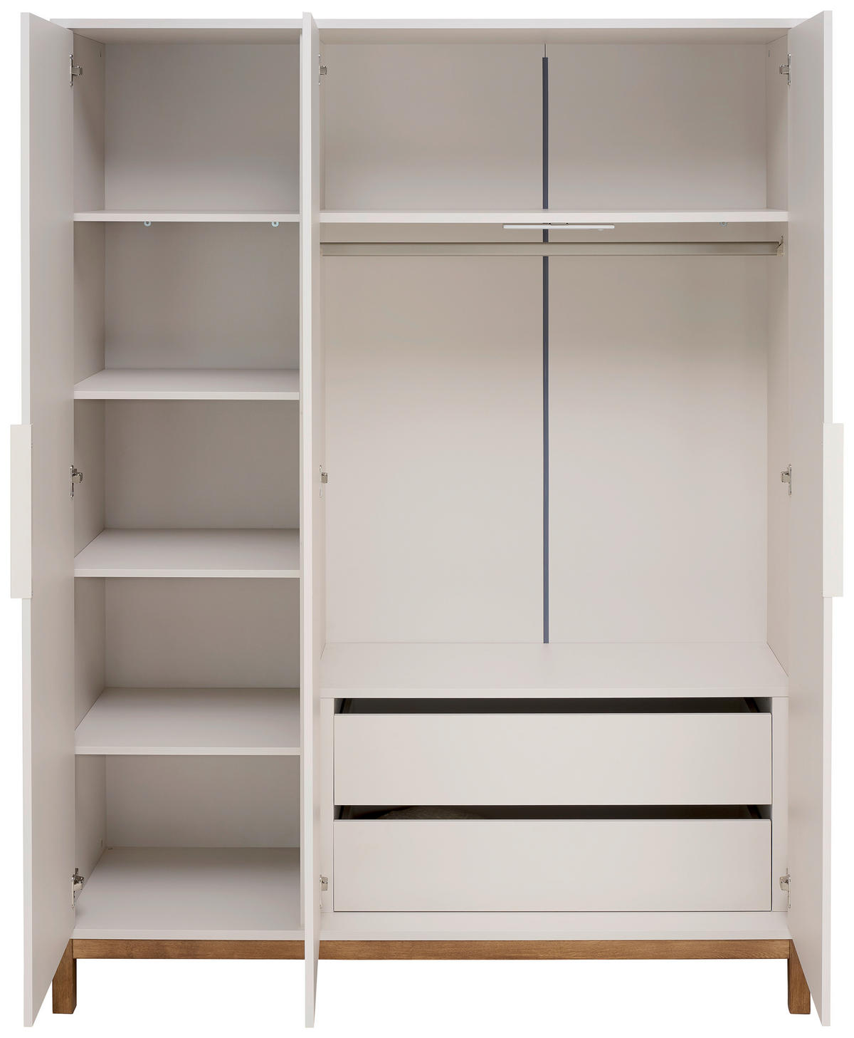 BABYKLEIDERSCHRANK Matteo  - Kaschmir/Nussbaumfarben, Basics, Holz/Holzwerkstoff (149/195/51cm) - Jimmylee