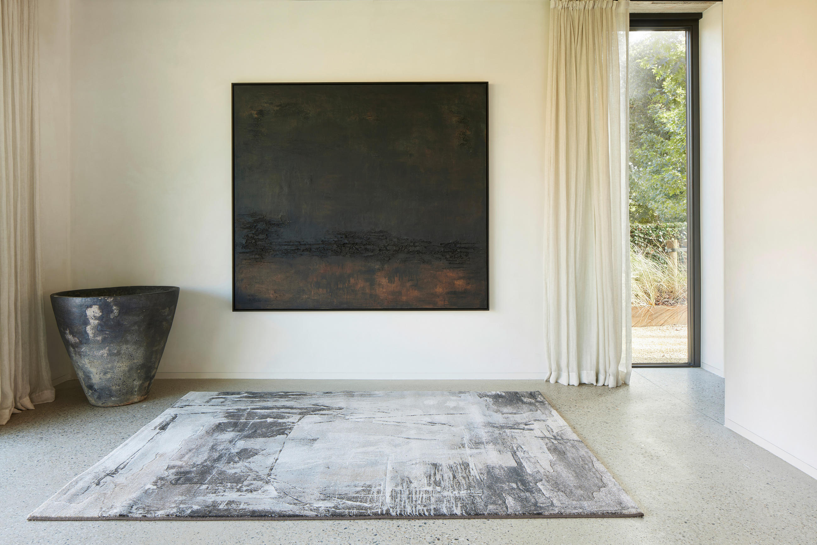 WEBTEPPICH 133/195 cm Argentum Anthrazit, Braun, Grau  - Anthrazit/Braun, Design, Kunststoff/Textil (133/195cm)