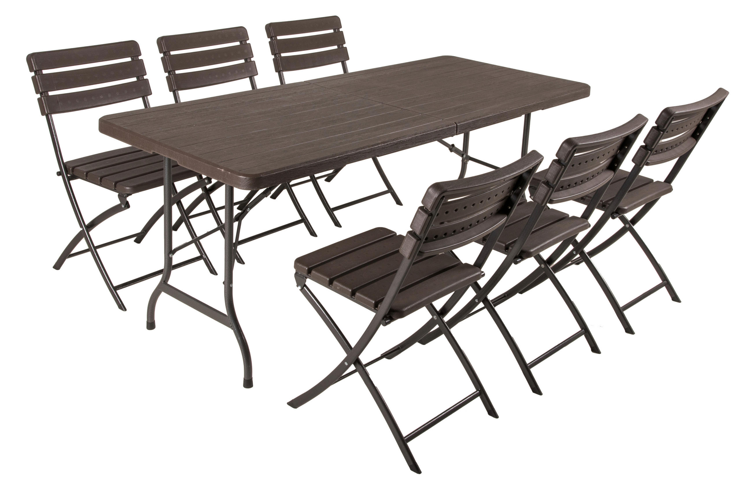 Gartenmöbel Set 7-Tlg. Tabora Kunststoff/Metall