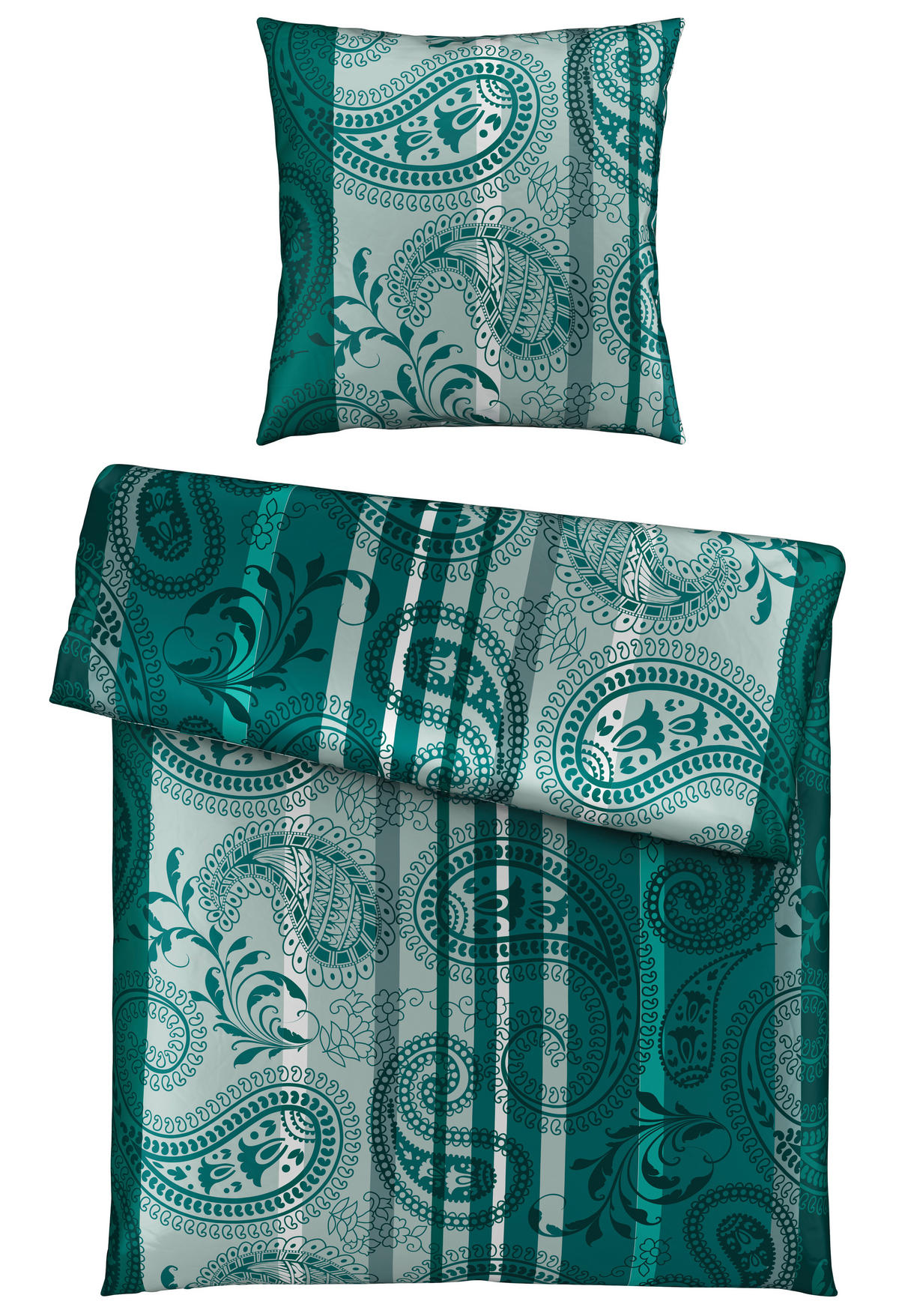 BETTWÄSCHE Satin 155/220 cm  - Petrol, KONVENTIONELL, Textil (155/220cm) - Novel