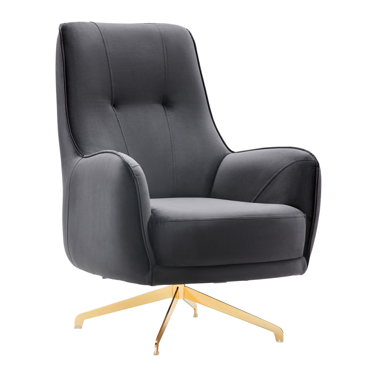 Fotoliu din textil, negru - negru, Lifestyle, metal/textil (80/100/85cm) - Based