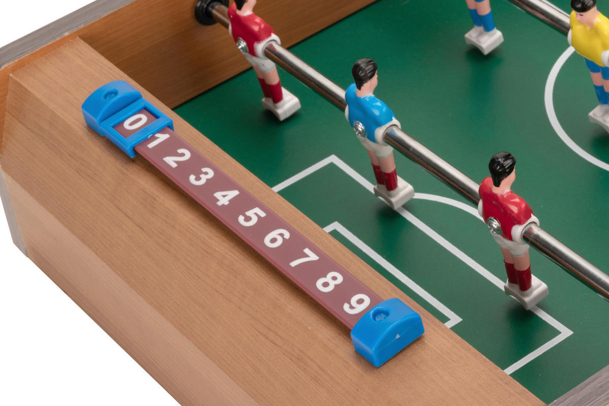 STOLNI NOGOMET   - bijela/prirodne boje, Trend, drvo/metal (51/31/9,6cm) - Ambia Home