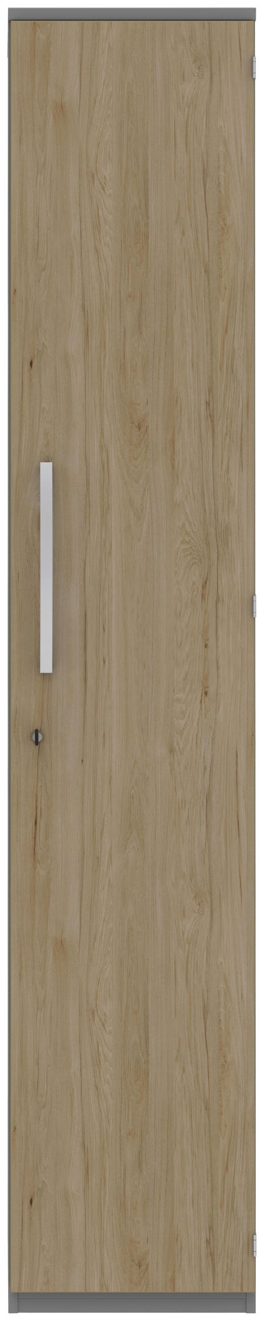 AKTENSCHRANK 40/217,4/43 cm  - Eichefarben/Grau, KONVENTIONELL, Holzwerkstoff (40/217,4/43cm) - Moderano