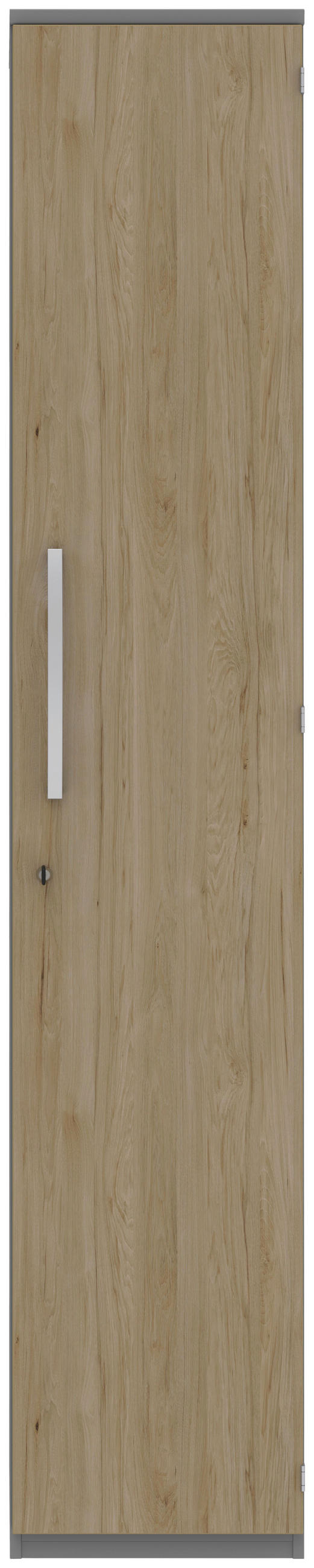 AKTENSCHRANK 40/217,4/43 cm  - Eichefarben/Grau, KONVENTIONELL, Holzwerkstoff (40/217,4/43cm) - Moderano