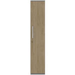 AKTENSCHRANK Grau, Eichefarben  - Eichefarben/Grau, KONVENTIONELL, Holzwerkstoff (40/217,4/43cm) - Moderano