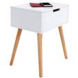 NACHTSCHRANK Kiefer massiv  - Weiß/Naturfarben, Design, Holz/Holzwerkstoff (30/40/52cm) - Xora