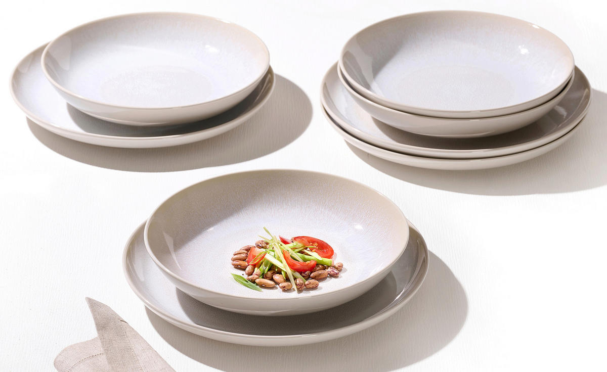 TAFELSERVICE Creme 8-teilig Laredo  - Creme, Basics, Keramik (29/17/29cm) - Ritzenhoff Breker