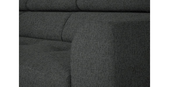 ECKSOFA in Chenille Dunkelgrau 205/280 cm - Dunkelgrau/Schwarz, Design, Textil/Metall (205/280cm) - Xora