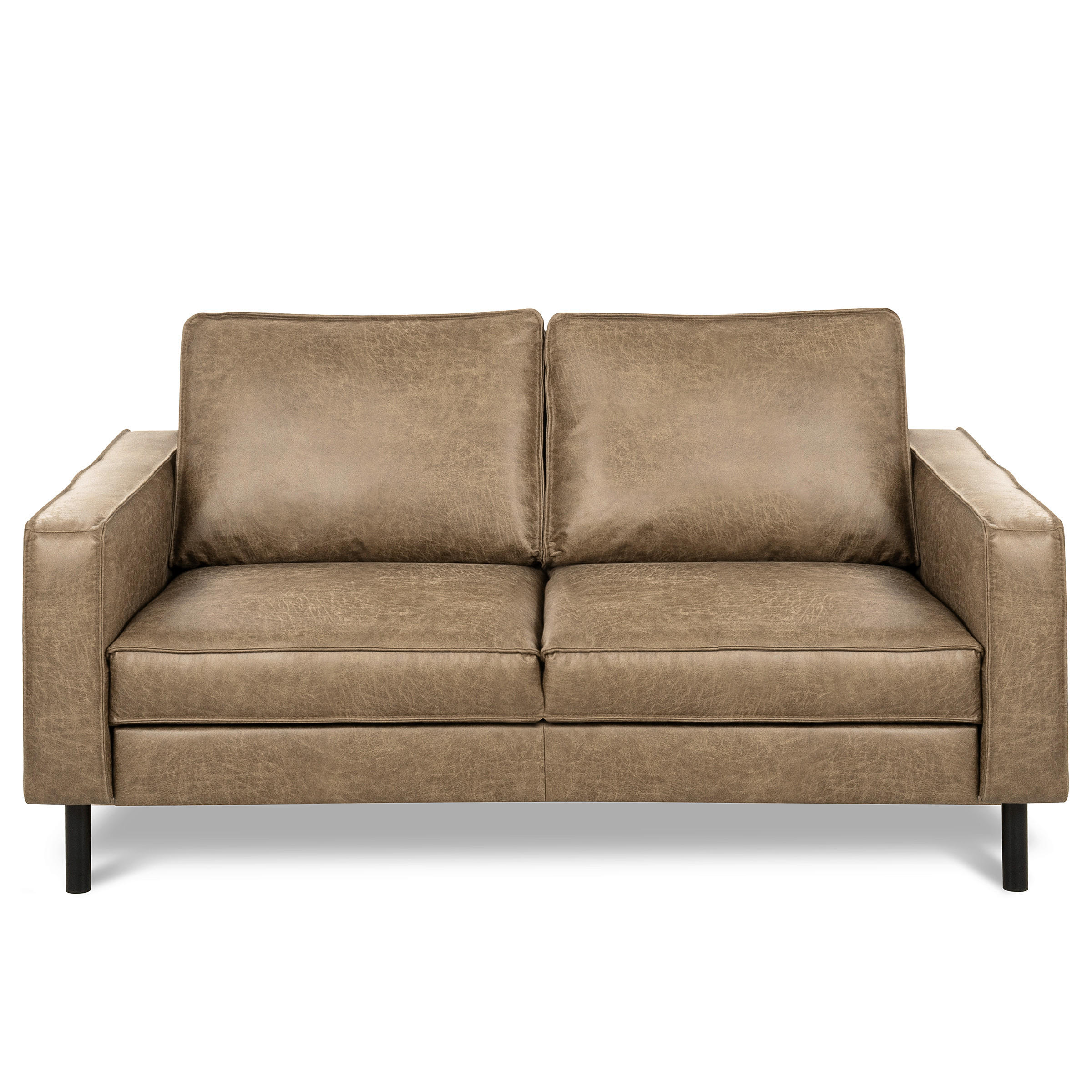 DVOSJED tekstil, koža  sivo-smeđa    - sivo-smeđa, Design, koža/tekstil (148/85/92cm) - Livetastic