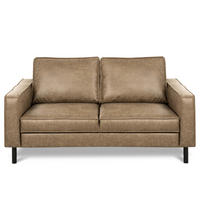DVOSJED tekstil, koža  sivo-smeđa    - sivo-smeđa, Design, koža/tekstil (148/85/92cm) - Livetastic