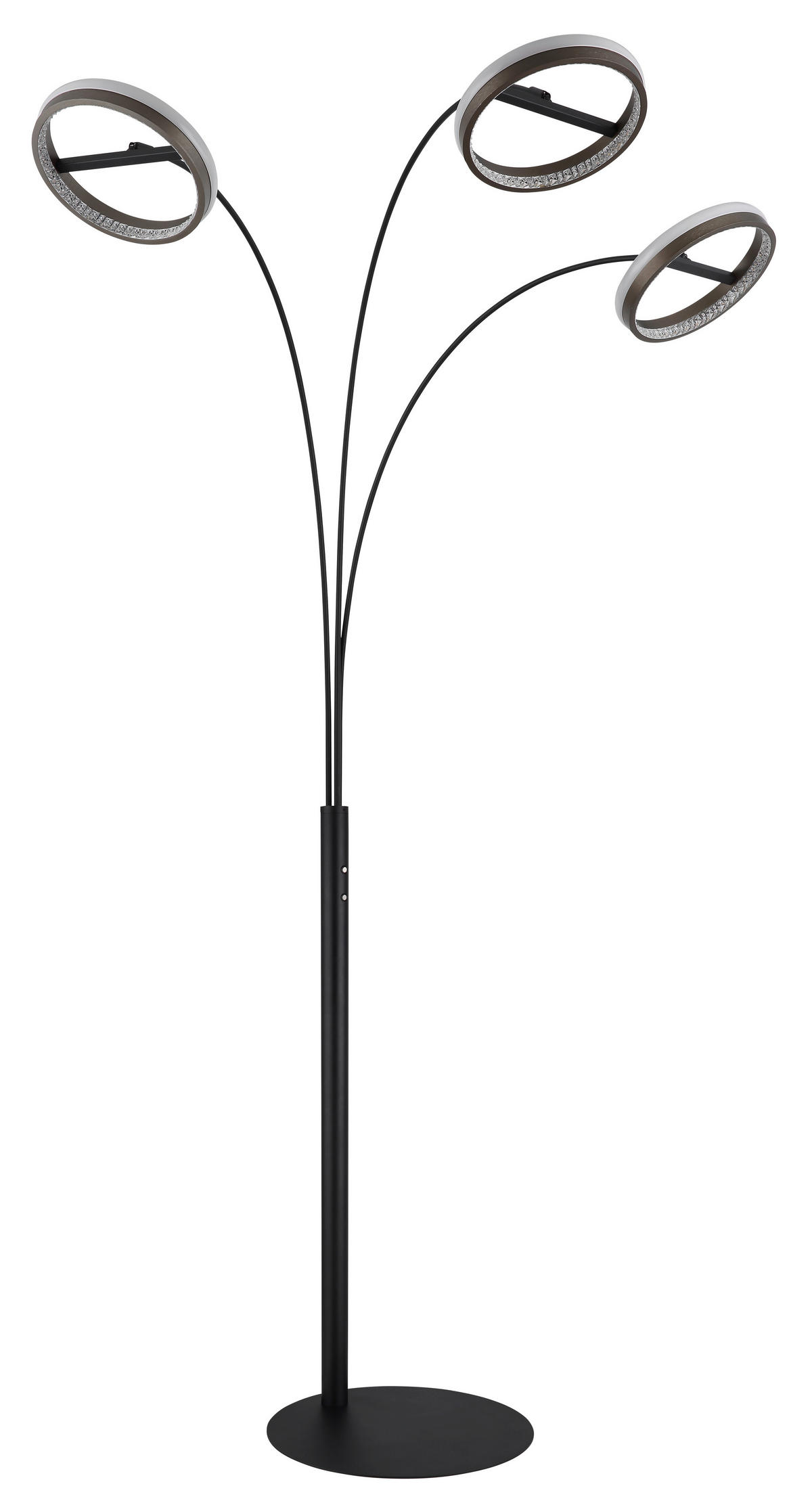 LED-GOLVLAMPA DELLA 83,7/102,3/190,2 cm    - klar/vit, Design, metall/plast (83,7/102,3/190,2cm) - Globo