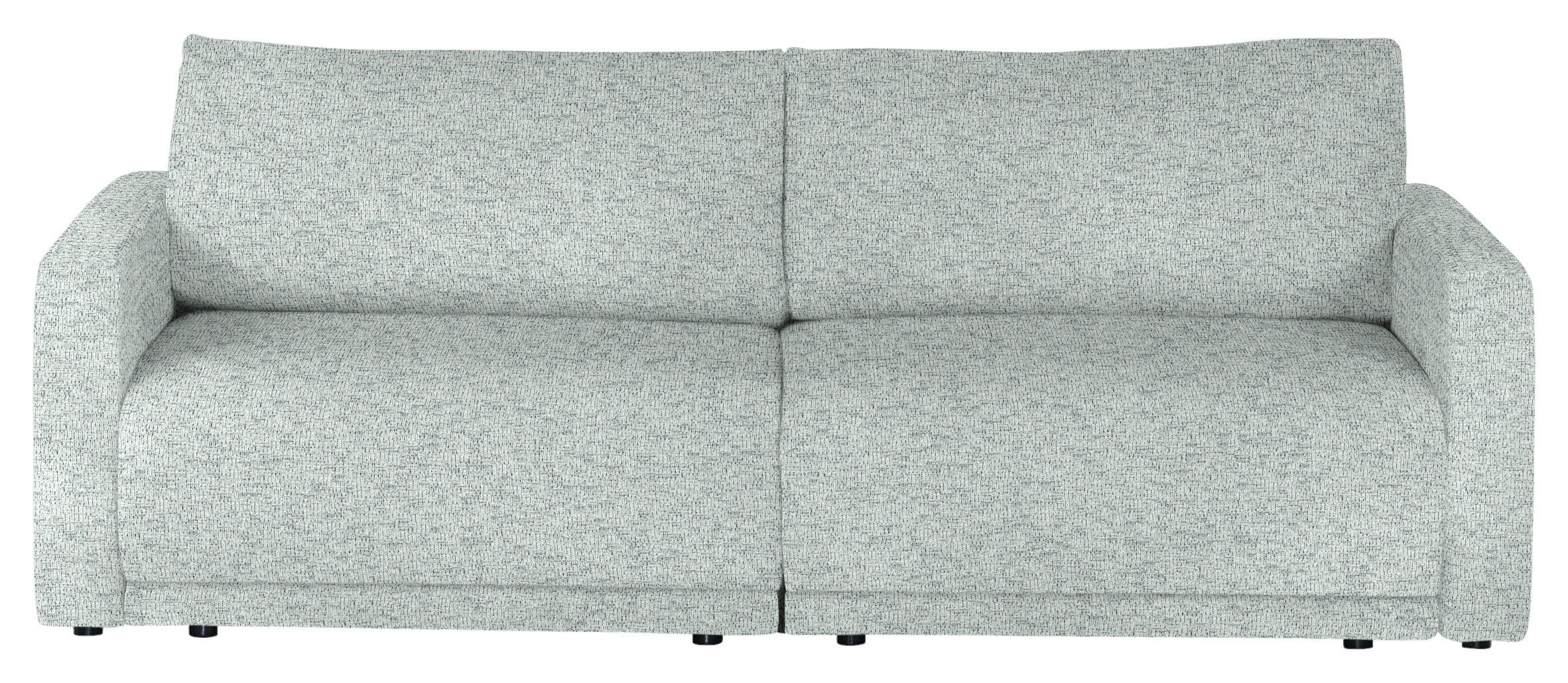 2,5-SITZER Flachgewebe Hellgrau  - Hellgrau/Schwarz, Design, Kunststoff/Textil (240/70/125cm) - Livetastic
