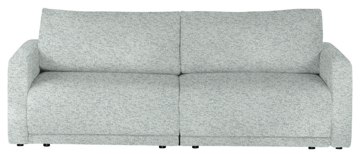 2,5-SITZER in Flachgewebe Hellgrau  - Hellgrau/Schwarz, Design, Kunststoff/Textil (240/70/125cm) - Xora