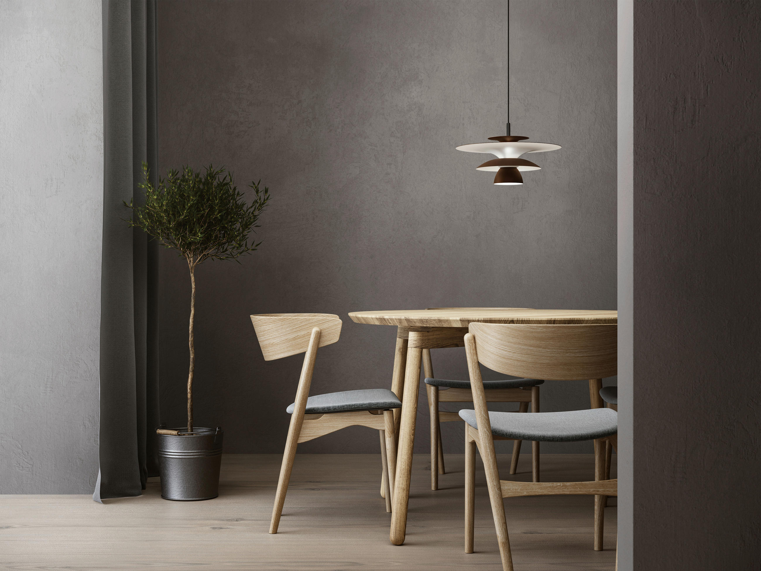 HÄNGELEUCHTE Picasso 38/16,5/38 cm   - Braun, Design, Metall (38/16,5/38cm) - Belid