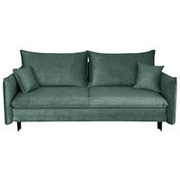 SCHLAFSOFA  mit Liegefunktion Flachgewebe Mintgrün  - Schwarz/Mintgrün, Design, Holz/Kunststoff (216/96/102cm) - MID.YOU