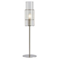 TISCHLEUCHTE TUBO 13/50 cm   - Transparent/Silberfarben, Basics, Glas/Metall (13/50cm) - Markslöjd