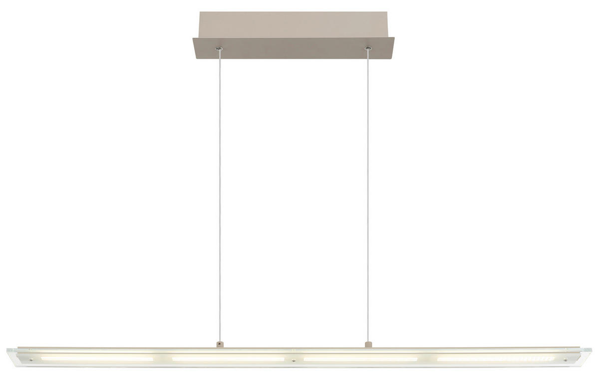 LED-HÄNGELEUCHTE Novak 115/9/150 cm  - Sandfarben/Klar, Design, Glas/Kunststoff (115/9/150cm) - Globo