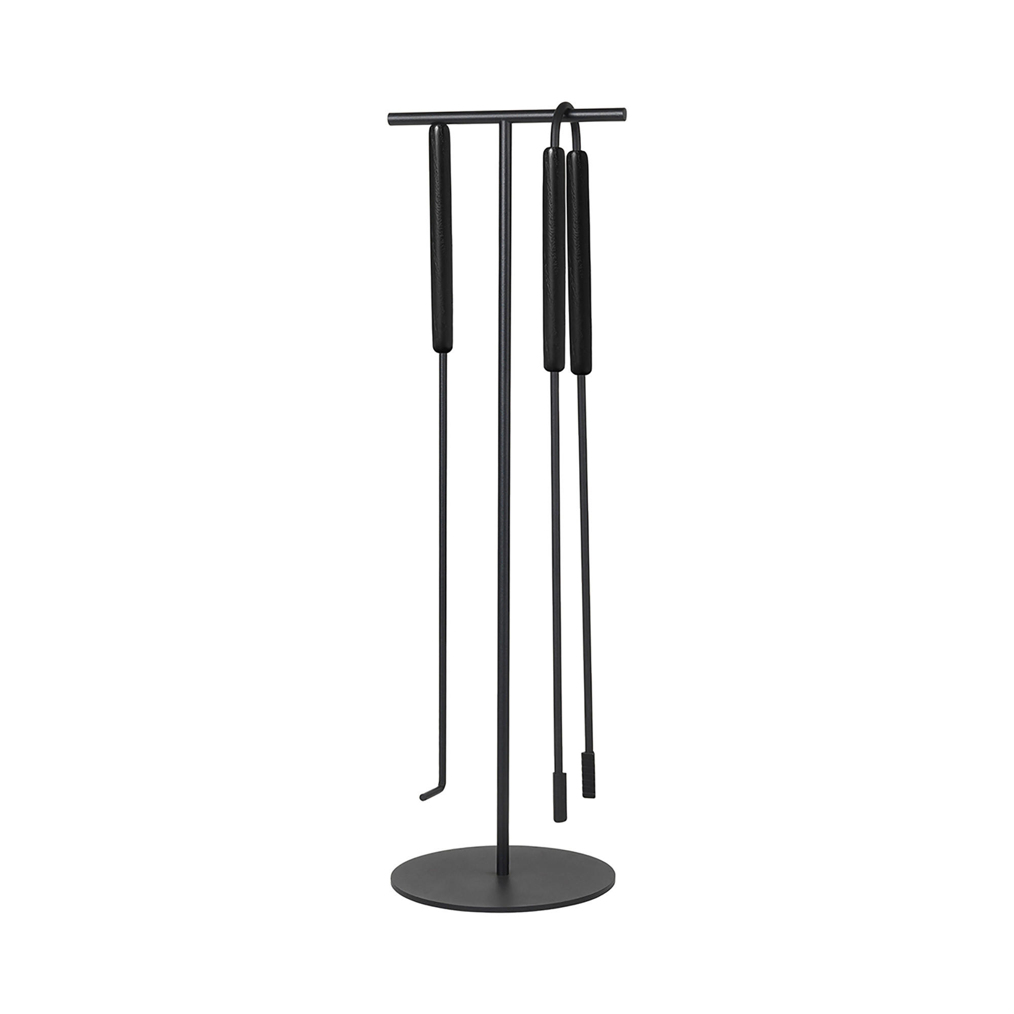 KAMINBESTECK  22/76 cm  Holz, Metall  - Schwarz, KONVENTIONELL, Holz/Metall (22/76cm) - Blomus