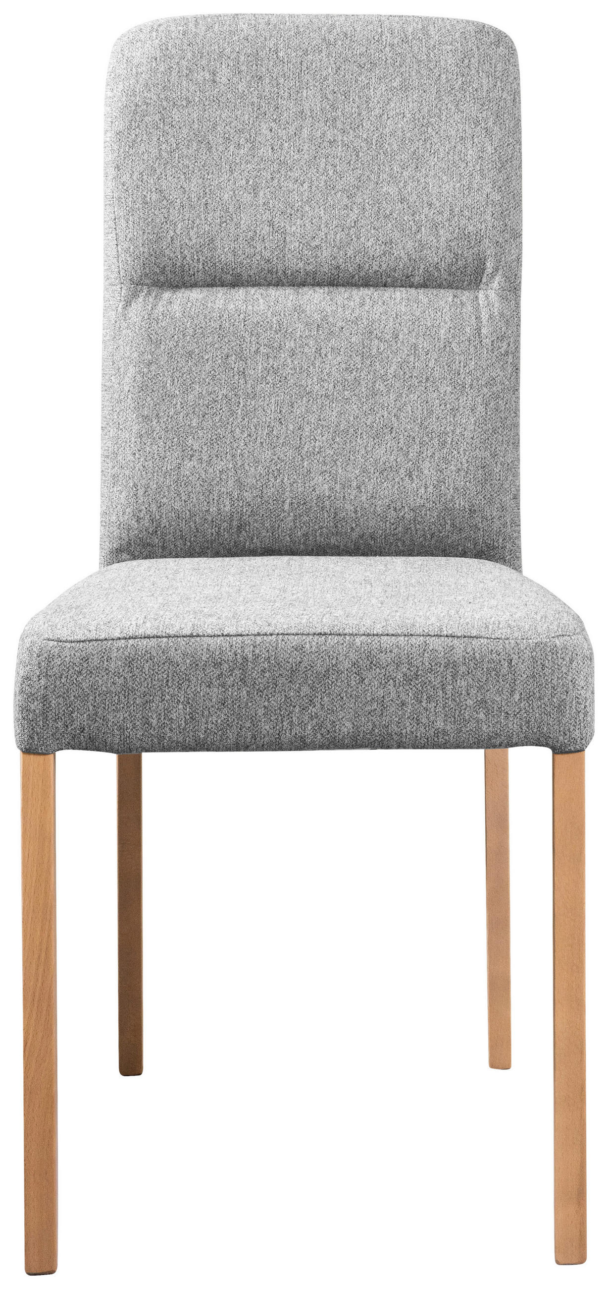 STUHL - Eichefarben/Hellgrau, KONVENTIONELL, Holz/Textil (43/91/58cm)