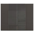SCHWEBETÜRENSCHRANK 271/235/68 cm 4-türig Graphitfarben, Dunkelgrau  - Chromfarben/Dunkelgrau, KONVENTIONELL, Glas/Holzwerkstoff (271/235/68cm) - Novel