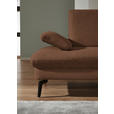 ECKSOFA in Chenille, Mikrofaser Braun  - Schwarz/Braun, Design, Textil/Metall (299/157cm) - Dieter Knoll