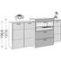 SIDEBOARD Balkeneiche furniert lackiert Eichefarben, Weiß - Edelstahlfarben/Eichefarben, Design, Holz/Holzwerkstoff (265/128/52cm) - Ambiente by Hülsta