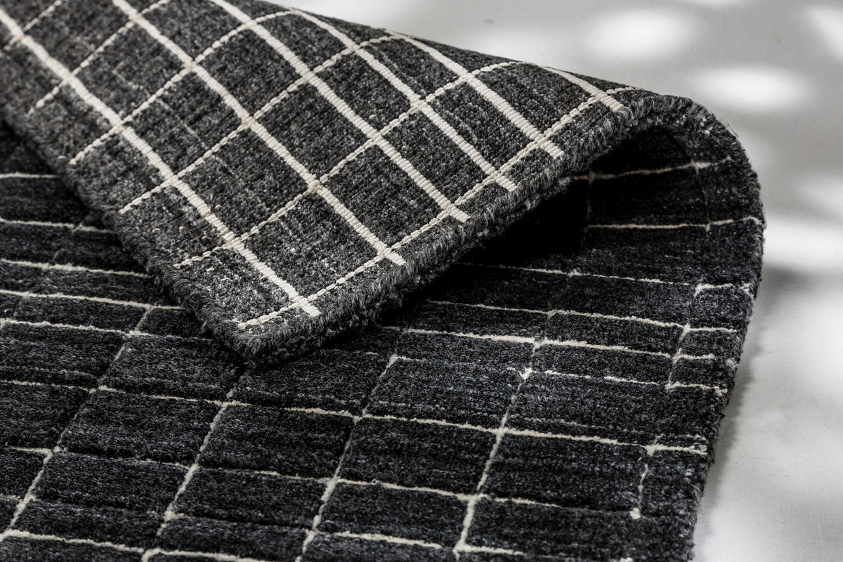 WEBTEPPICH 170/240 cm Squares  - Anthrazit, Design, Textil (170/240cm) - Joop!