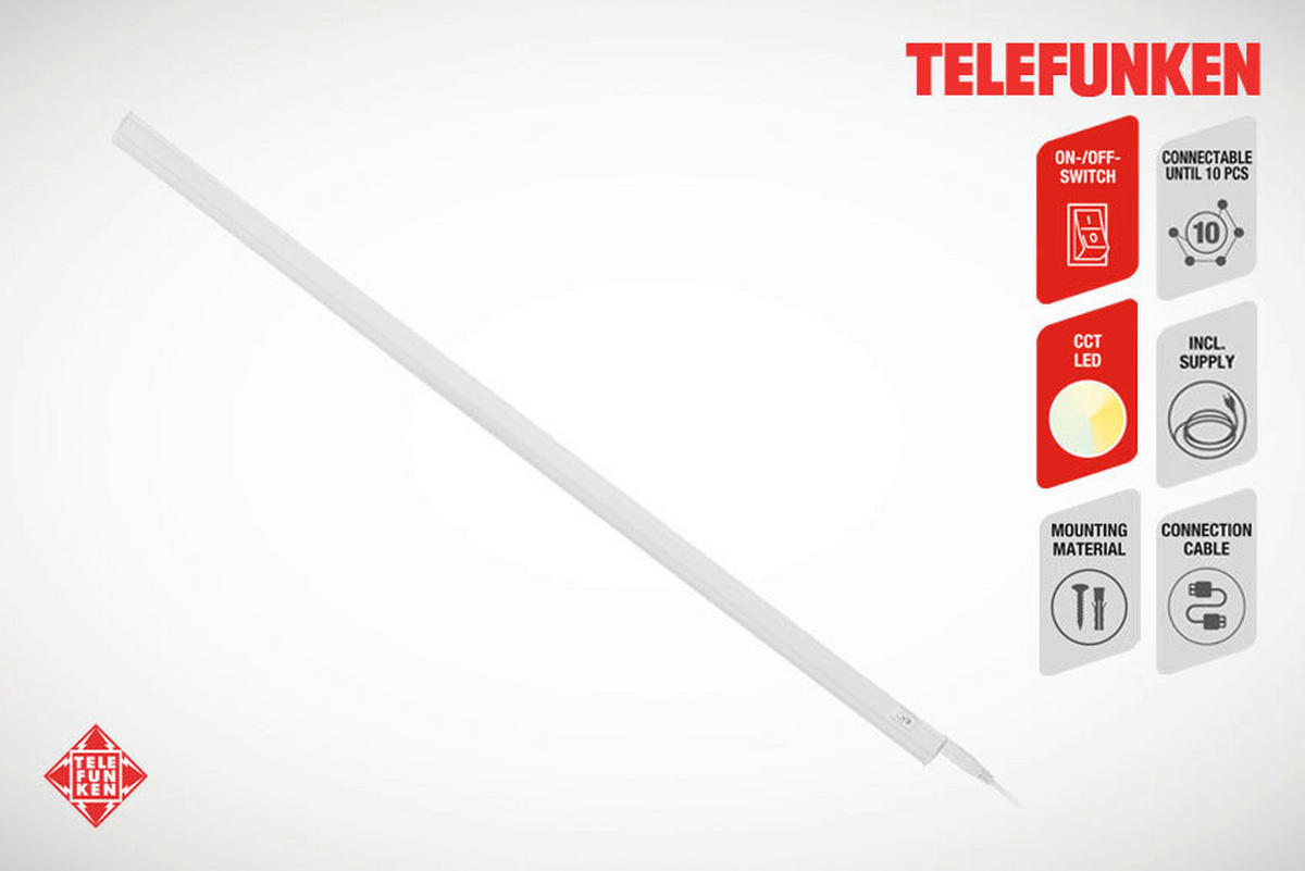 PODELEMENTNA SVETILKA   //3000 - 6500 K// - bela, Basics, umetna masa (88,5/2,7/3,0cm)