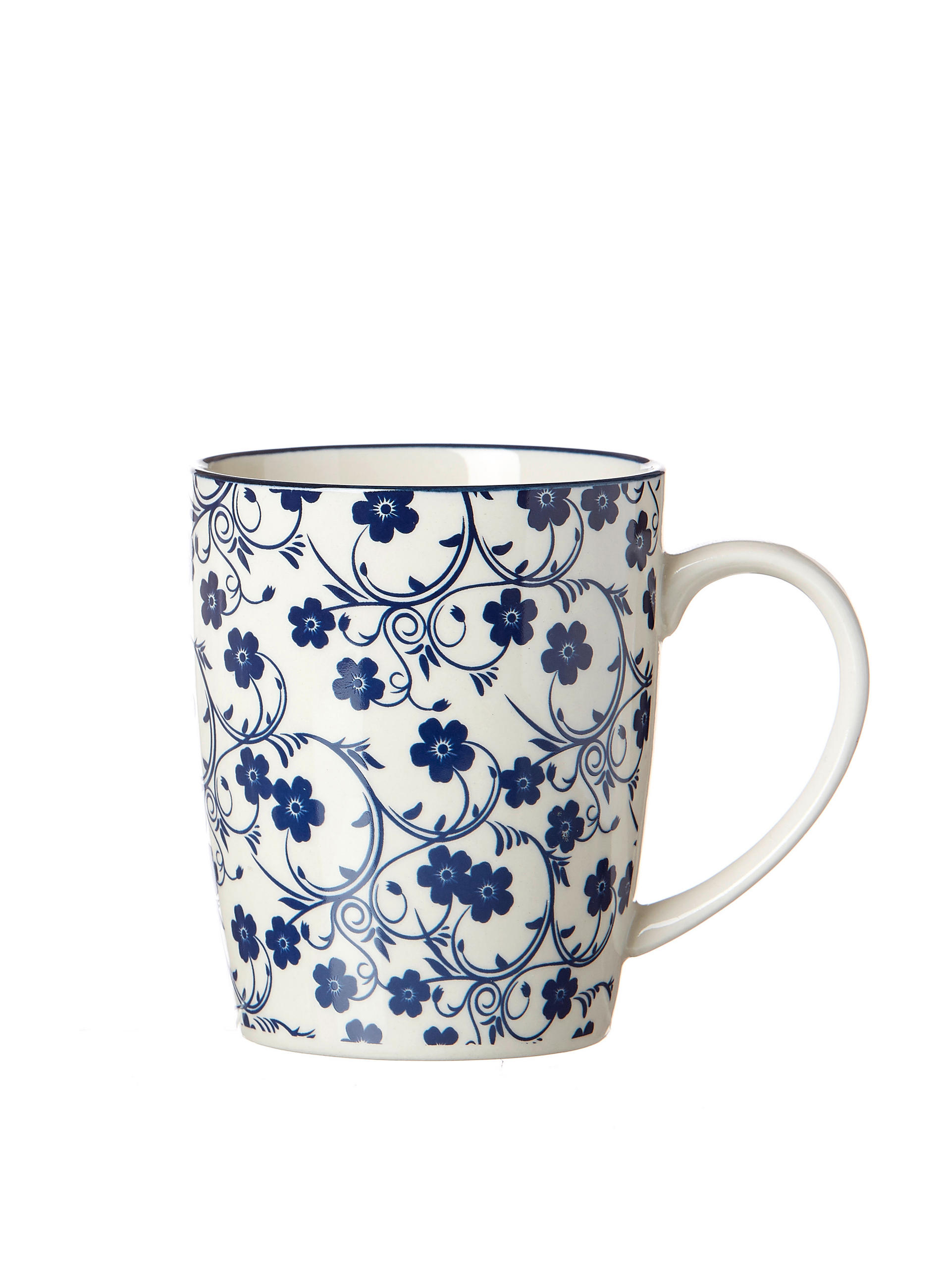 Cană Pentru Cafea 0,350 ml  - albastru/alb, Basics, ceramică (0,350l) - Ritzenhoff Breker